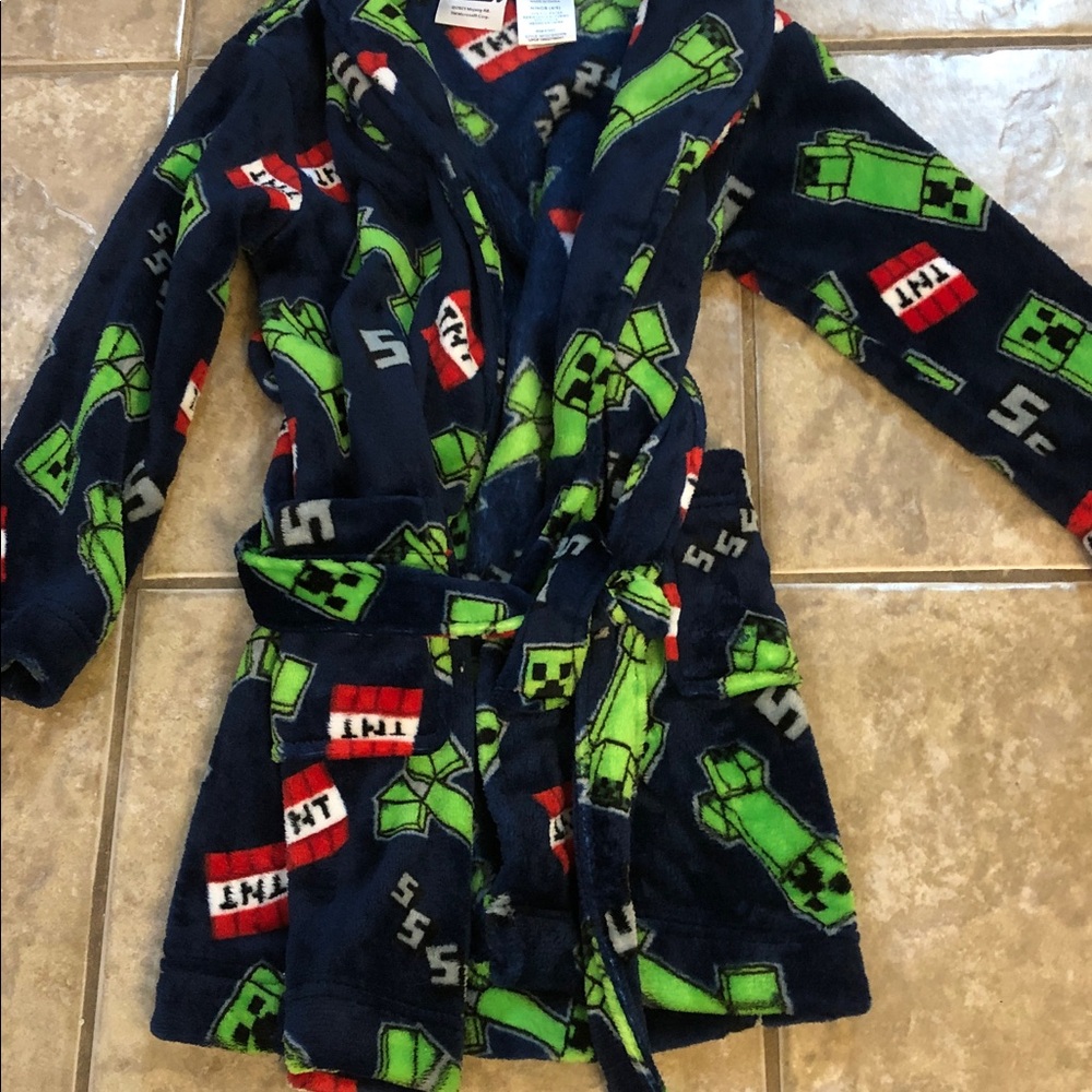Minecraft Boys Robe Size 4-5 - Picture 2 of 4